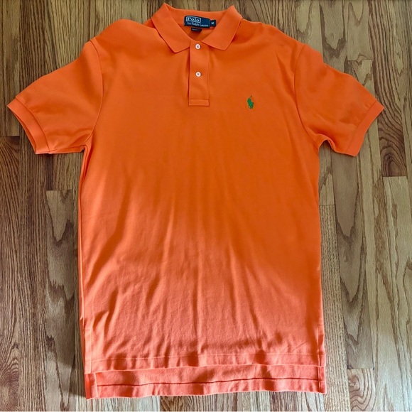 Polo Ralph Lauren Orange Medium Shirt Classic Style - Picture 1 of 7